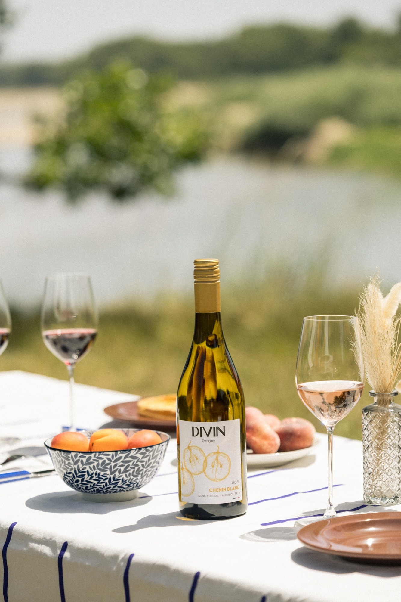 DIVIN Chenin Blanc am gedeckten Tisch